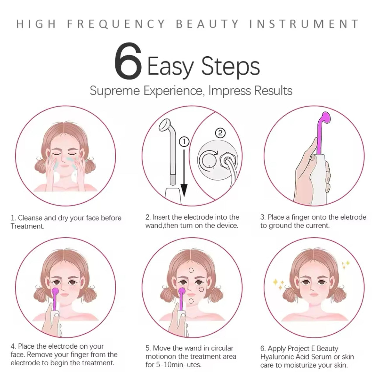 High-Frequency Facial Wand – Acne Treatment, Wrinkle Reduction & Skin Rejuvenation