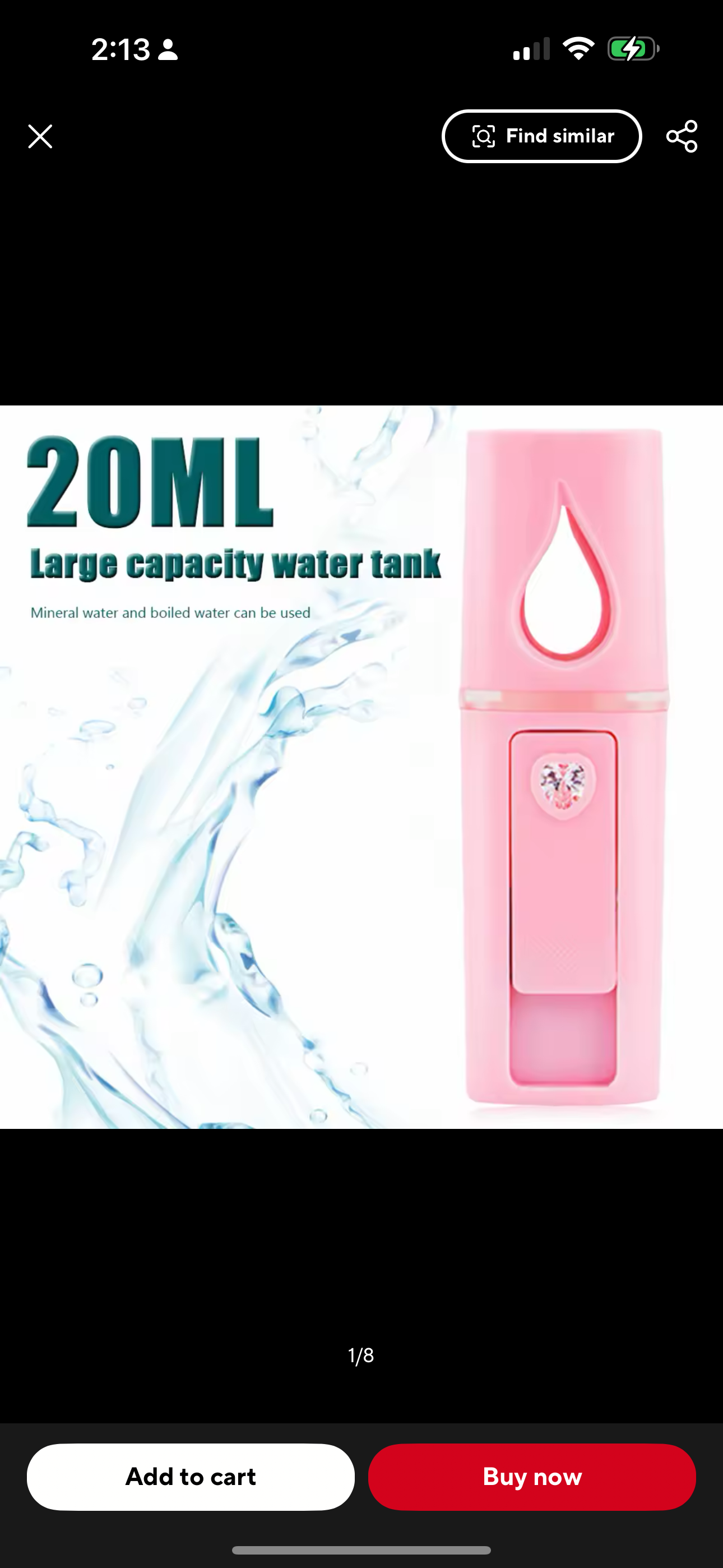 L2 Mini Nano Facial Mister with Top Mirror Portable USB Rechargeable Handy Cool Mist Sprayer Steamer Face Humidifier Atomizer