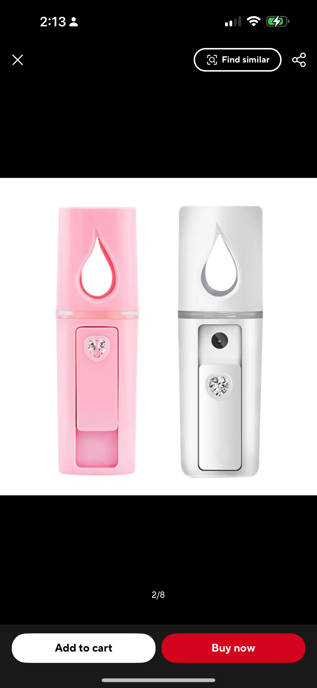 L2 Mini Nano Facial Mister with Top Mirror Portable USB Rechargeable Handy Cool Mist Sprayer Steamer Face Humidifier Atomizer